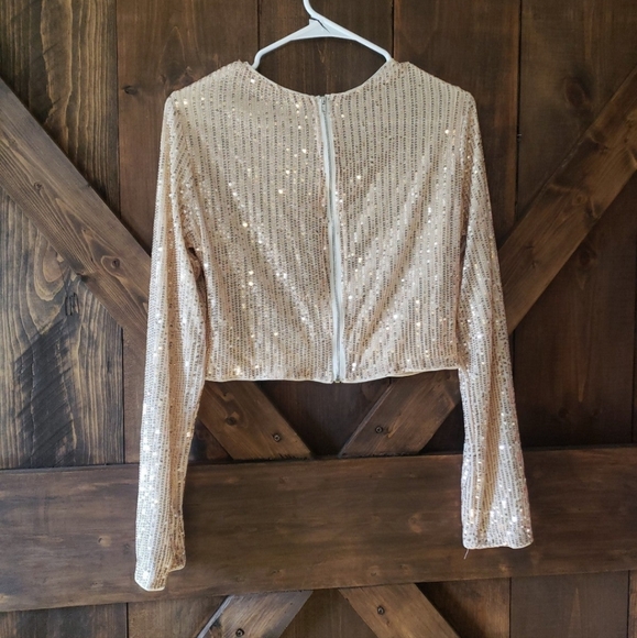 Sequin sparkle special event crop top large - Picture 4 of 6